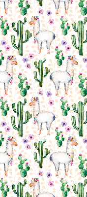 Roller blind for window Llamas and cacti