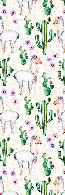 Roller blind for window Llamas and cacti