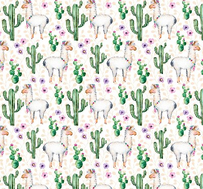 Roller blind for window Llamas and cacti