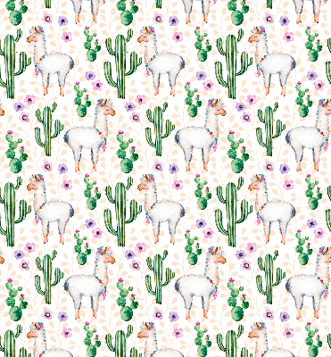 Roller blind for window Llamas and cacti