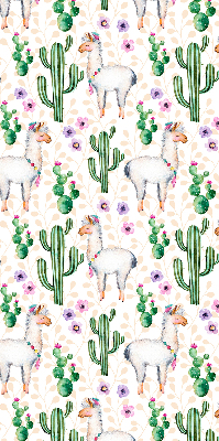 Roller blind for window Llamas and cacti