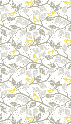 Roller blind for window Yellow birds on gray branches