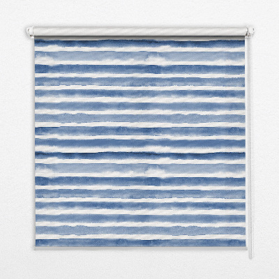 Blind for window Painted blue stripes