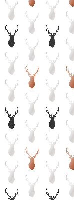 Roller blind for window Drawn deer heads