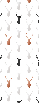 Roller blind for window Drawn deer heads