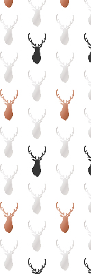 Roller blind for window Drawn deer heads