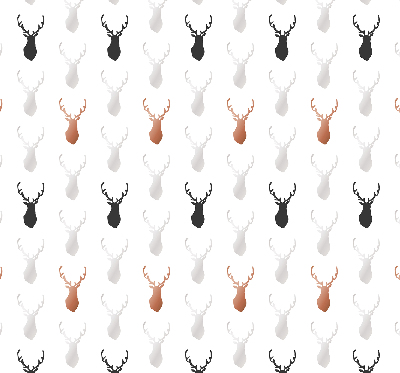 Roller blind for window Drawn deer heads