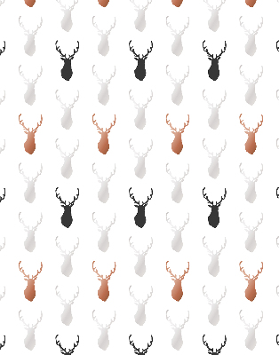 Roller blind for window Drawn deer heads