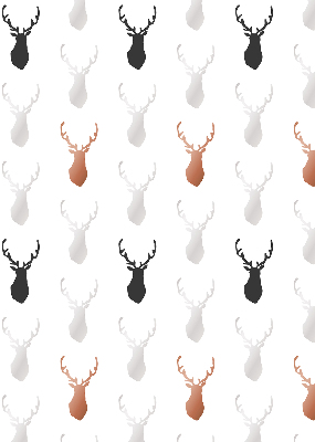 Roller blind for window Drawn deer heads