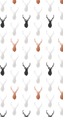 Roller blind for window Drawn deer heads