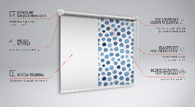 Roller blind for window Blue dots