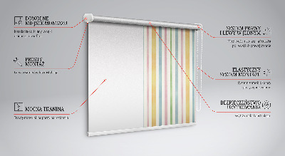 Daylight roller blind Colorful straps vertically