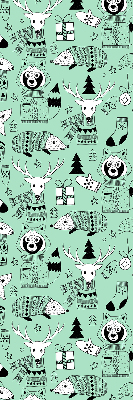 Daylight roller blind Winter animals