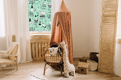 Daylight roller blind Winter animals