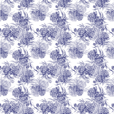 Daylight roller blind Blue bouquet