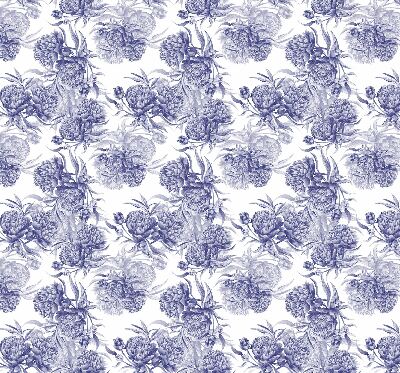 Daylight roller blind Blue bouquet