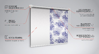 Daylight roller blind Blue bouquet