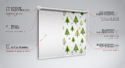 Window blind Drawn forest