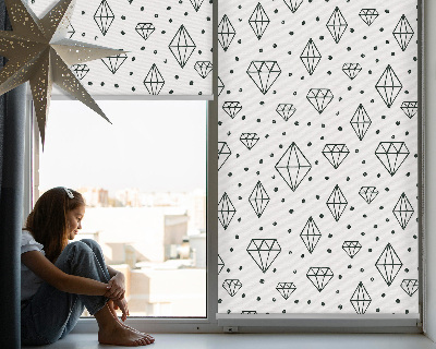 Window blind Drawn diamonds