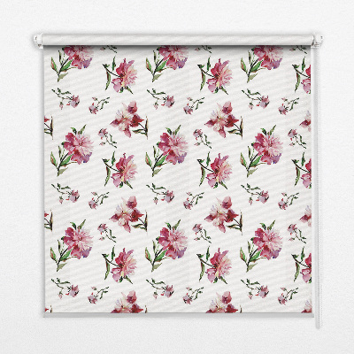 Window blind Pink flower