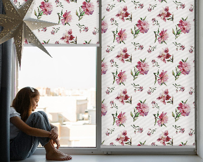 Window blind Pink flower