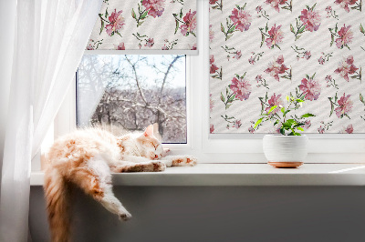 Window blind Pink flower