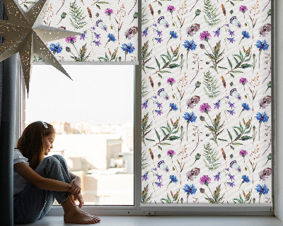 Window blind Colorful flowers