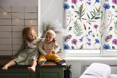 Window blind Colorful flowers