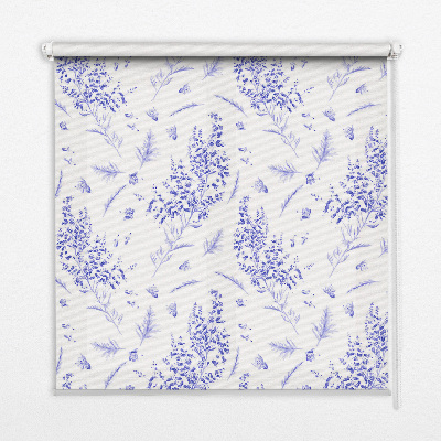 Kitchen roller blind Purple plants