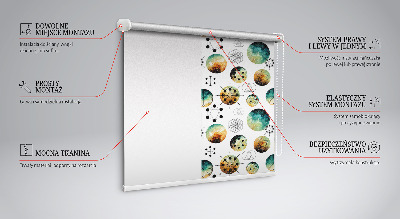 Roller blind for window Colorful wheels