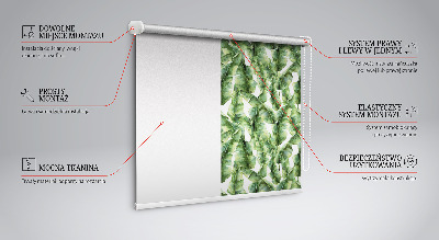 Roller blind for window Leaves