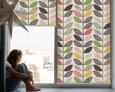 Roller blind for window Colorful leaves