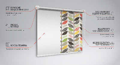 Roller blind for window Colorful leaves