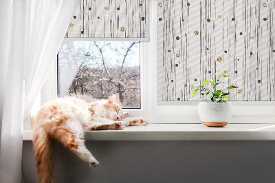 Roller blind for window Stripes and dots