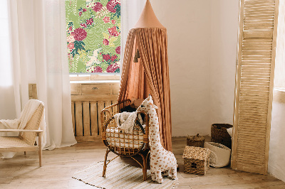 Roller blind for window Herons and plants