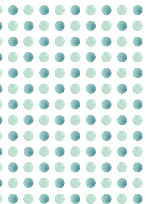 Window blind Turquoise dots white background