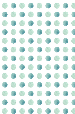 Window blind Turquoise dots white background