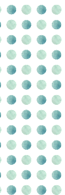 Window blind Turquoise dots white background