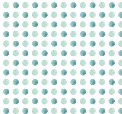 Window blind Turquoise dots white background