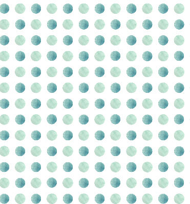 Window blind Turquoise dots white background