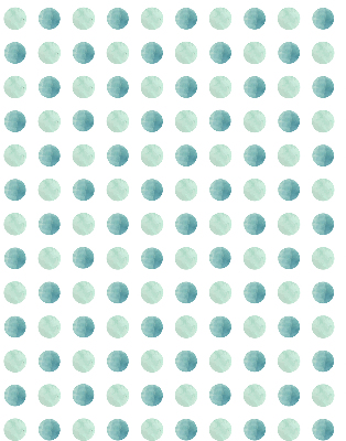 Window blind Turquoise dots white background