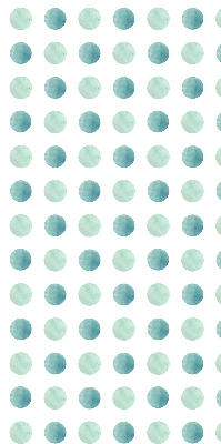 Window blind Turquoise dots white background