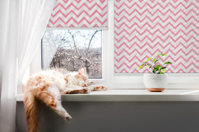 Window blind Horizontal pink zigzags