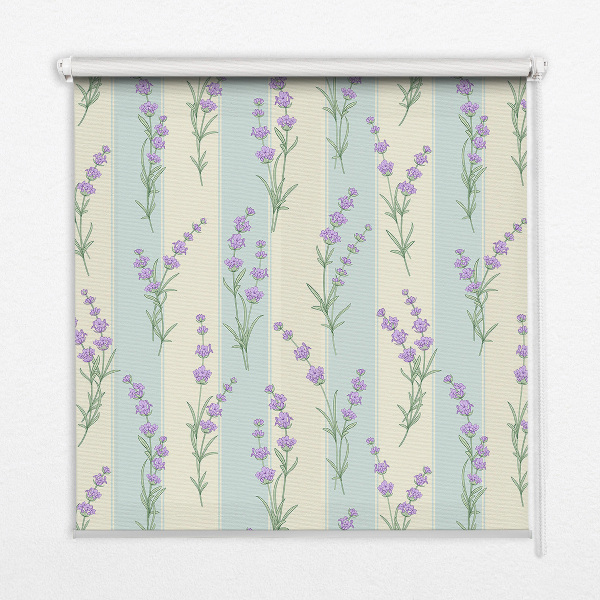 Kitchen roller blind Purple flowers