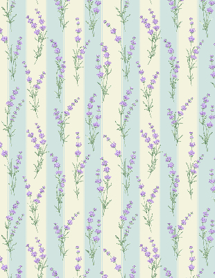 Kitchen roller blind Purple flowers