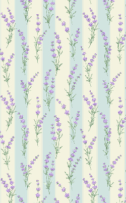 Kitchen roller blind Purple flowers