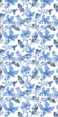 Kitchen roller blind Blue butterflies