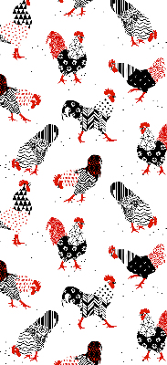 Kitchen roller blind Roosters