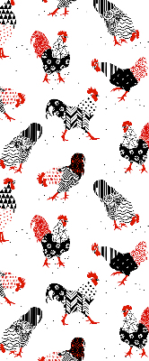 Kitchen roller blind Roosters