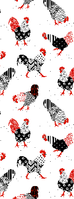 Kitchen roller blind Roosters